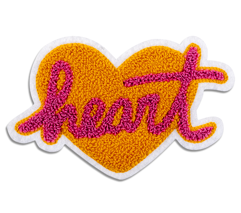 Heart Shape Patch - Chenille Patches for Letterman Jackets
