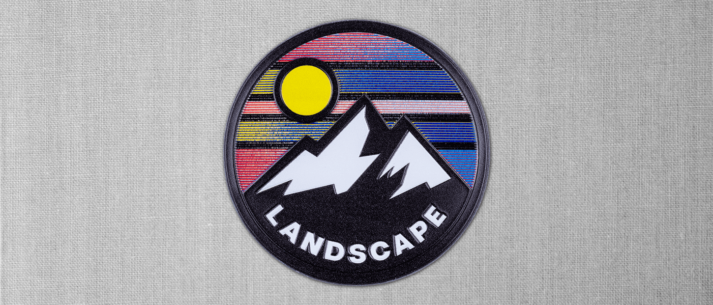 FlexStyle Holographic Flipping mountain landscape emblem