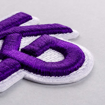 3D Embroidered KP patch close up