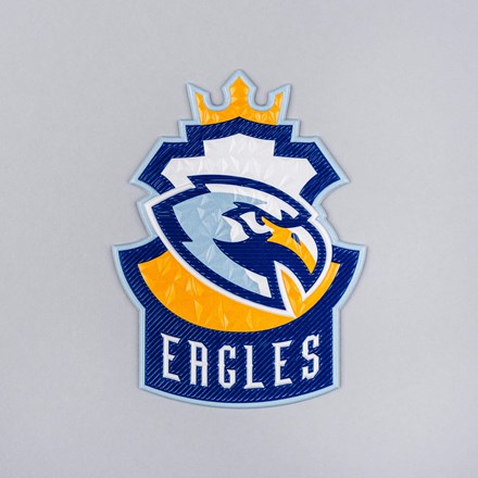 FlexStyle Beveled Non-Metallic eagles emblem laid flat