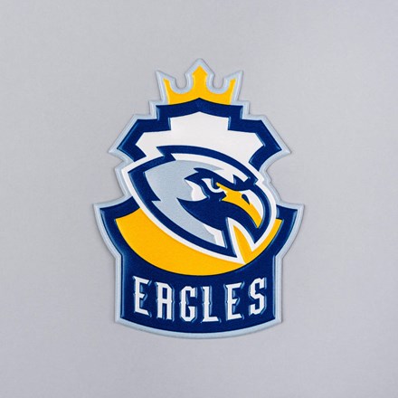 FlexStyle Domed Non-Metallic eagles emblem laid flat