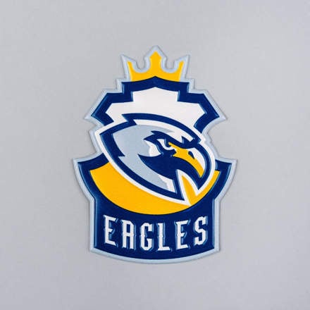 FlexStyle Domed Non-Metallic eagles emblem laid flat