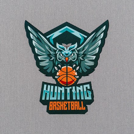 Full Color Heat Transfer Hunting Basketball laid flat