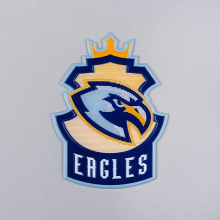 FlexStyle Holographic Flipping eagles emblem laid flat