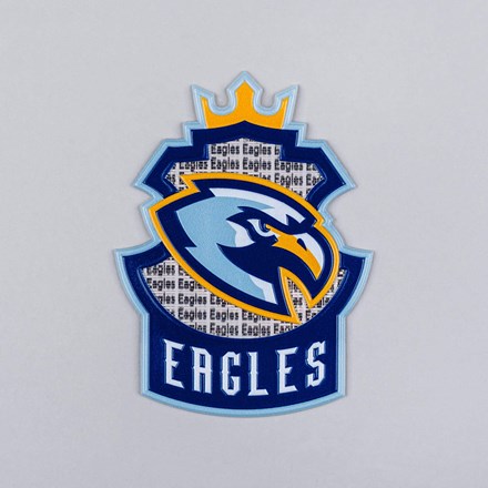 FlexStyle Holographic Scrolling eagles emblem laid flat