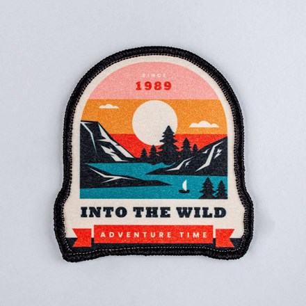 Sublimated Into the Wild Adventure Patch laid flat