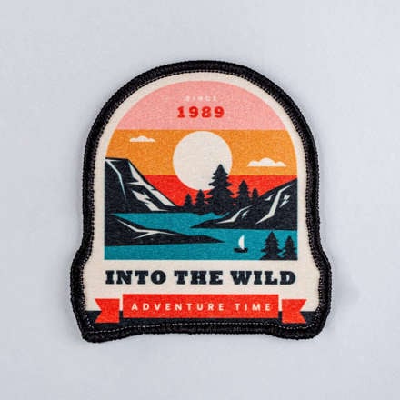 Sublimated Into the Wild Adventure Patch laid flat