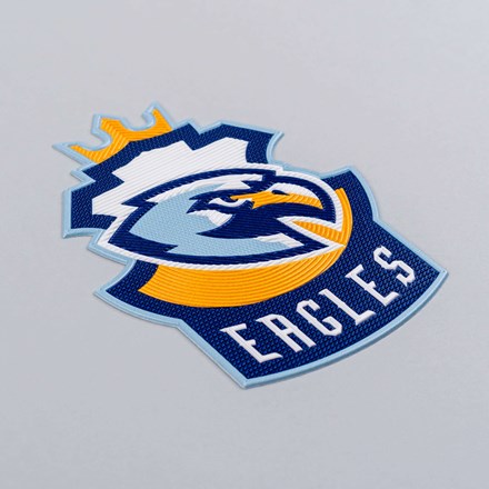 FlexStyle Textured Non-Metallic eagles emblem laid at a hard angle