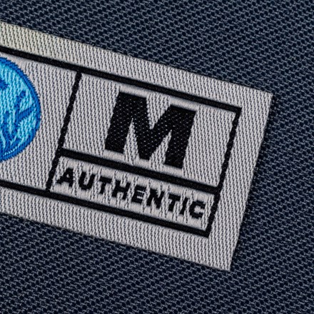 Woven Authenticity tag close up