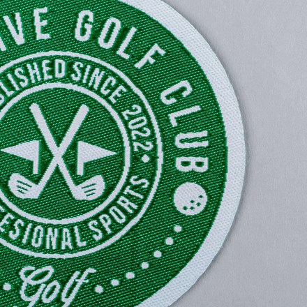 Woven Exclusive Golf Club patch close up
