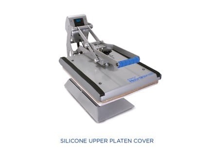 Silicone Heat Press Upper Platen Cover on a Auto Clam Heat Press