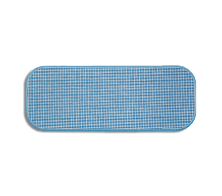 Light blue rectangular blank patch with light blue border