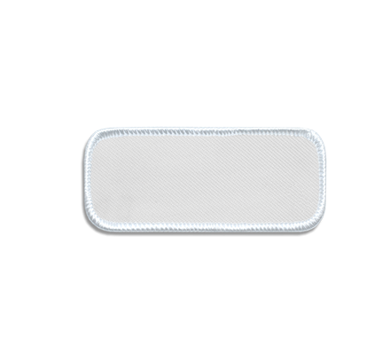 White rectangular blank patch with white border