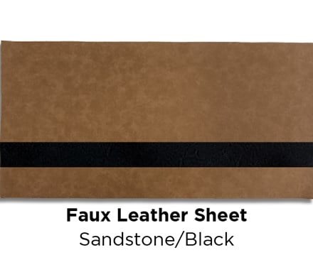 Sandstone and Black colored Faux Leather Laserable Sheet