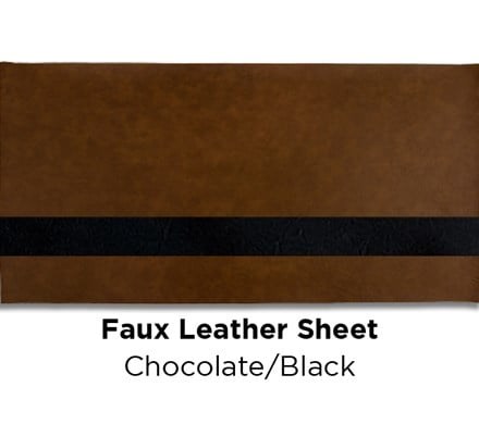 Chocolate and Black colored Faux Leather Laserable Sheet