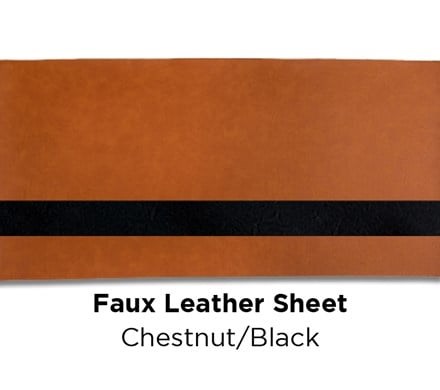 Chestnut and Black colored Faux Leather Laserable Sheet