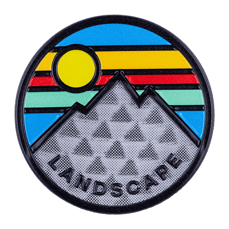 FlexStyle Holographic Flat mountain landscape emblem